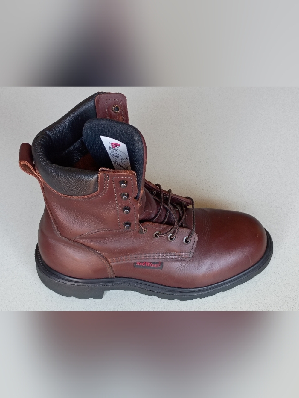 Red Wing 608 Men's Size 8D Brown Leather Work Boots USA Made Barely Worn - Picture 6 of 8